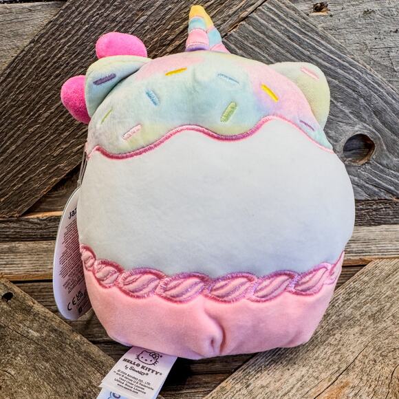 NWT-Hello Kitty Unicorn Ice Cream Cupcake Plush Squishmallow by Sanrio, 6.5” - Picture 6 of 10